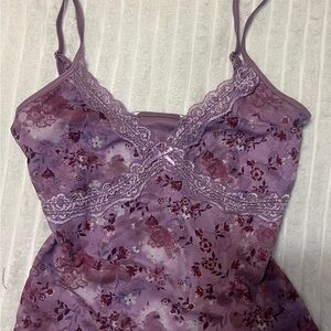 Floral Lace Trim Camisole